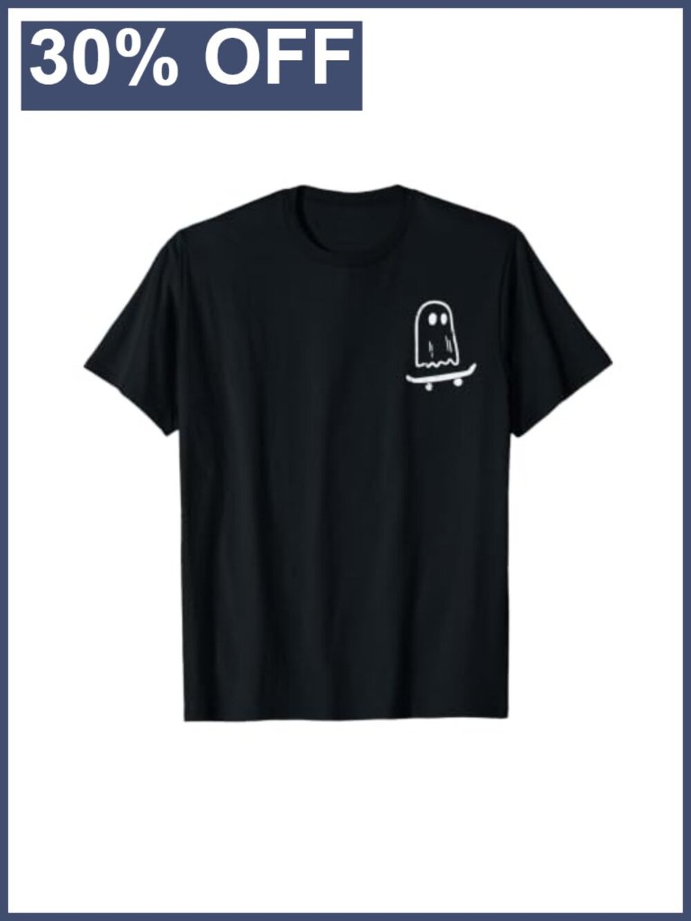 Retro Ghost Skateboard Halloween T-Shirt